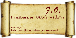 Freiberger Oktávián névjegykártya